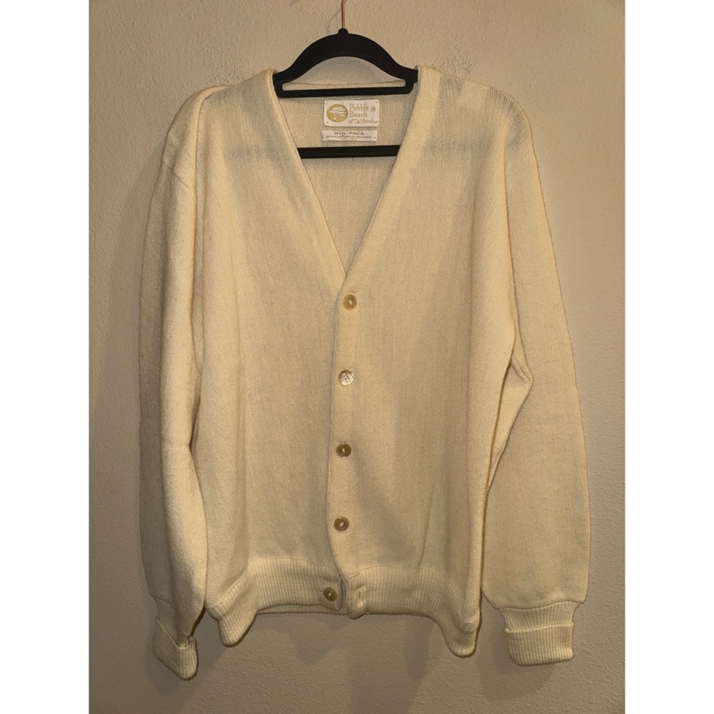 Vintage Pebble Beach of California Win-Paca Cardigan Sweater Size Medium‎